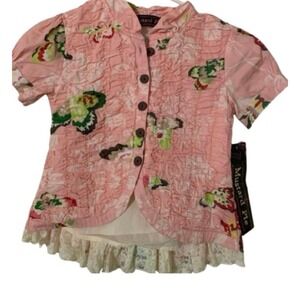Mustard Pie Girls Alice Jacket Top NWT 7 Butterfly
